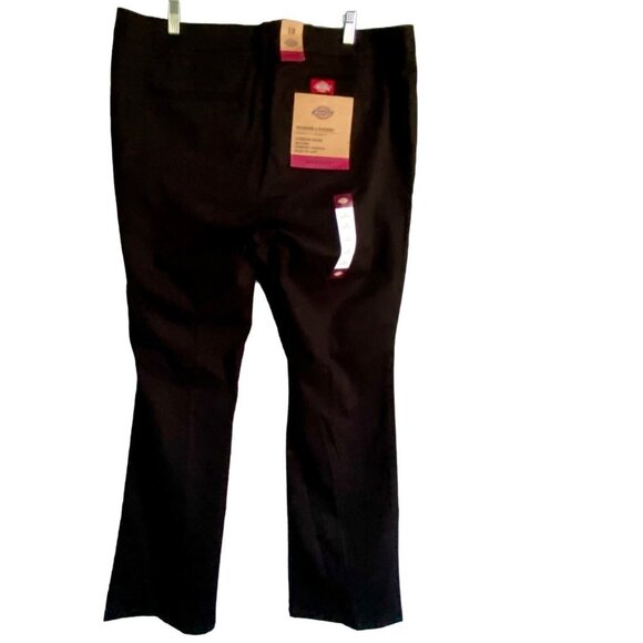 Dickies Bootcut Worker Mid Rise Black Pants Junior Plus Size 18 NEW NWT - Picture 4 of 7